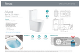 Fienza K314A Aluca Tornado Flush Back-to-Wall Toilet Suite - Toilet Suites