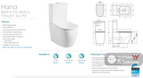 Fienza K8381P Hana Back to Wall P-Trap Toilet Gloss White - Toilet Suites