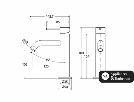 Fienza Kaya 228103-LF Chrome Basin Mixer - Basin Mixers