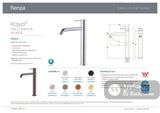 Fienza Kaya 228107-LF Chrome Tall Basin Mixer - Basin Mixers