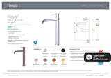 Fienza Kaya 228107B-LF Matte Black Tall Basin Mixer - Basin Mixers
