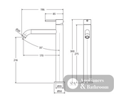 Fienza Kaya 228107B Matte Black Tall Basin Mixer Mixers