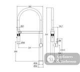 Fienza Kaya 228109Bn Brushed Nickel Pull Down Mixer Tap Kitchen Taps