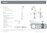 Fienza Kaya 455190 Floor Mounted Outdoor Twin Shower 316 Brushed Stainless Steel - Twin Showers