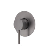 Fienza Kaya Large Round Plate Wall Mixer - Gunmetal Grey - Gunmetal Grey - Wall Mixer