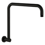 Fienza Kaya Round Fixed Gooseneck Shower Arm 422112 - Matte Black - Shower Arm Only