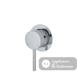 Fienza Kaya Small Round Plate Wall Mixer - Chrome - Chrome - Wall Mixer
