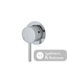 Fienza Kaya Small Round Plate Wall Mixer - Chrome - Chrome - Wall Mixer
