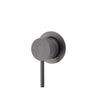 Fienza Kaya Small Round Plate Wall Mixer - Gunmetal Grey - Gunmetal Grey - Wall Mixer