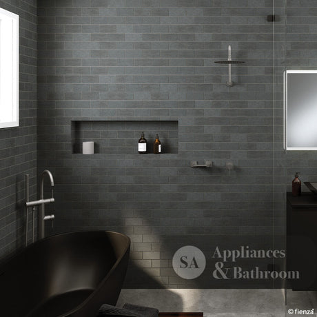 Fienza Kaya Small Round Plate Wall Mixer - Gunmetal Grey - Wall Mixer