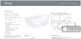 Fienza Keeto Back-to-wall Acrylic Bath 1700mm - Gloss White - Back To Wall Bath