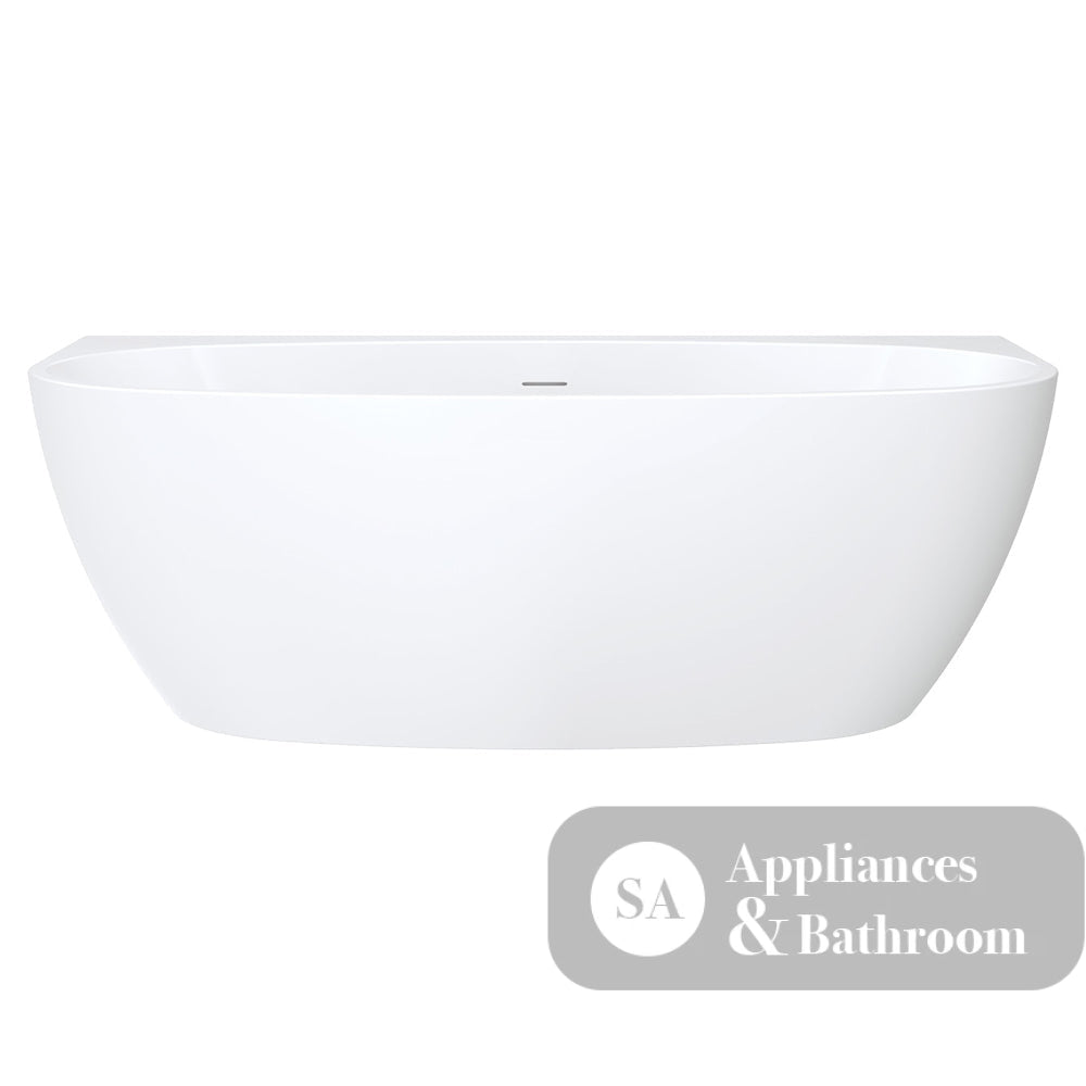 Fienza Keeto Back-to-wall Acrylic Bath 1700mm - Gloss White - Back To Wall Bath