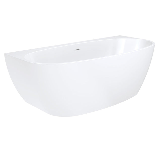 Fienza Keeto Back-to-wall Acrylic Bath 1700mm - Gloss White - Back To Wall Bath