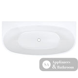Fienza Keeto Back-to-wall Acrylic Bath 1700mm - Gloss White - Back To Wall Bath