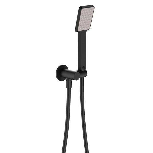Fienza Koko Hand Shower - Matte Black - Koko Hand Shower Round Plate Chrome - Hand Shower