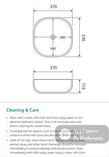 Fienza Koko RB184 370mm Above Counter Basin Gloss White - Basins