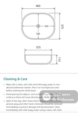 Fienza Koko RB185 465mm Above Counter Ceramic Basin White - Basins