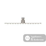 Fienza Koko Rectangular Shower Head - Brushed Nickel - Shower Head Only