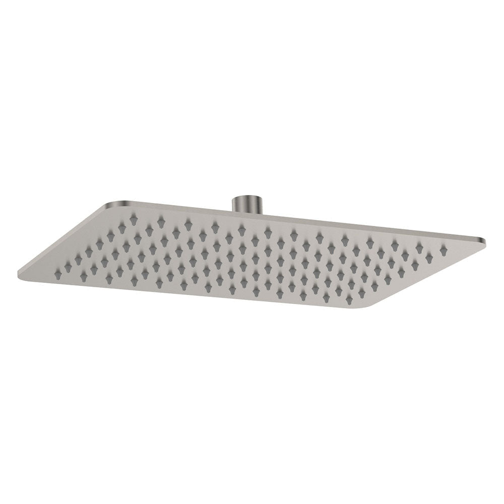 Fienza Koko Rectangular Shower Head - Brushed Nickel - Shower Head Only