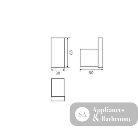 Fienza Koko Robe Hook Chrome - Robe Hooks