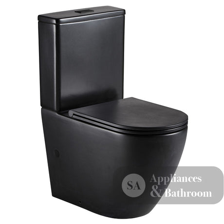 Fienza Koko Slim Seat Back-to-Wall Suite - Matte Black - Back to Wall Suites