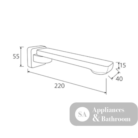 Fienza Koko Swivel Bath Outlet - Matte Black - Bath Spouts