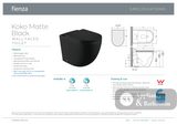 Fienza Koko Wall-Faced Suite - Matte Black - Wall Faced Suite