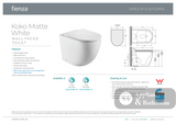 Fienza Koko Wall-Faced Suite - Matte White - Wall Faced Suite