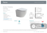 Fienza Koko Wall-Hung Suite - Matte White - Wall Hung Suite