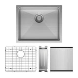 FIENZA Large Single Bowl Kitchen Sink Kit - Stainless Steel 68402KIT - Top Mounted Kitchen Sinks
