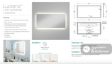 Fienza LED02-140 Luciana LED Mirror 1400 x 700 mm - Mirrors
