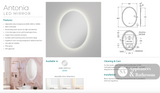 Fienza LED03 Antonia Oval LED Mirror - Mirrors