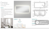 Fienza LED04-140 Deejay LED Mirror 1400 x 700 mm - Mirrors