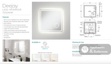 Fienza LED04-70 Deejay LED Mirror 700 x 700 mm - Mirrors
