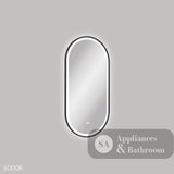 Fienza LED4590FPB Empire LED Matte Black Framed Mirror 450 x 900mm - Mirrors
