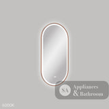Fienza LED4590FPCO Empire LED Brushed Copper Framed Mirror 450 x 900mm - Mirrors