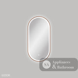 Fienza LED4590FPCO Empire LED Brushed Copper Framed Mirror 450 x 900mm - Mirrors