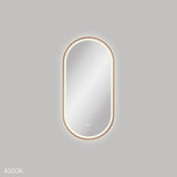 Fienza LED4590FPCO Empire LED Brushed Copper Framed Mirror 450 x 900mm - Mirrors