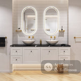 Fienza LED4590FPCO Empire LED Brushed Copper Framed Mirror 450 x 900mm - Mirrors
