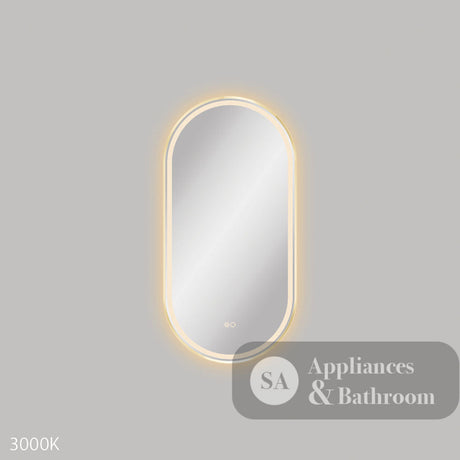 Fienza LED4590FPUB Empire LED Urban Brass Framed Mirror 450 x 900mm - Mirrors