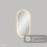 Fienza LED4590FPW Empire LED Matte White Framed Mirror 450 x 900mm - Mirrors