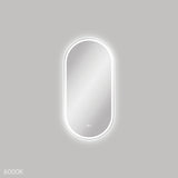 Fienza LED4590FPW Empire LED Matte White Framed Mirror 450 x 900mm - Mirrors