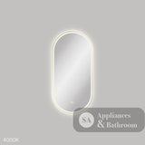 Fienza LED4590FPW Empire LED Matte White Framed Mirror 450 x 900mm - Mirrors