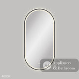 Fienza LED60120FPB Empire LED Matte Black Framed Mirror 600 x 1200mm - Mirrors