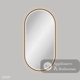 Fienza LED60120FPB Empire LED Matte Black Framed Mirror 600 x 1200mm - Mirrors
