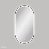 Fienza LED60120FPB Empire LED Matte Black Framed Mirror 600 x 1200mm - Mirrors