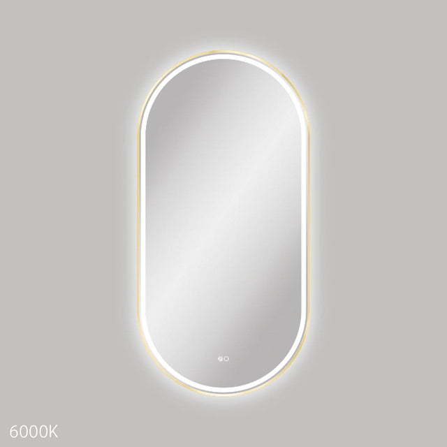 Fienza LED60120FPUB Empire LED Urban Brass Framed Mirror 600 x 1200mm - Mirrors