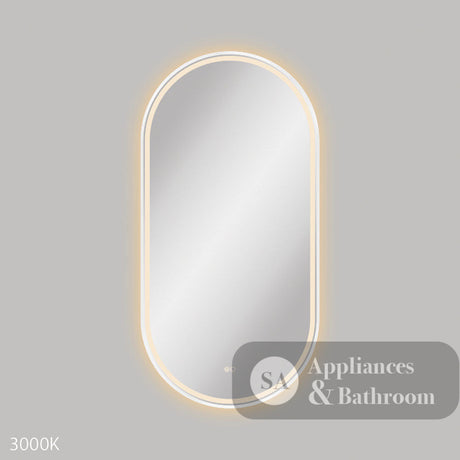 Fienza LED60120FPW Empire LED Matte White Framed Mirror 600 x 1200mm - Mirrors