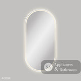 Fienza LED60120FPW Empire LED Matte White Framed Mirror 600 x 1200mm - Mirrors