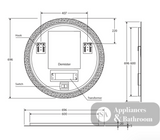 Fienza LED696 Kaya Round LED Mirror - Mirrors